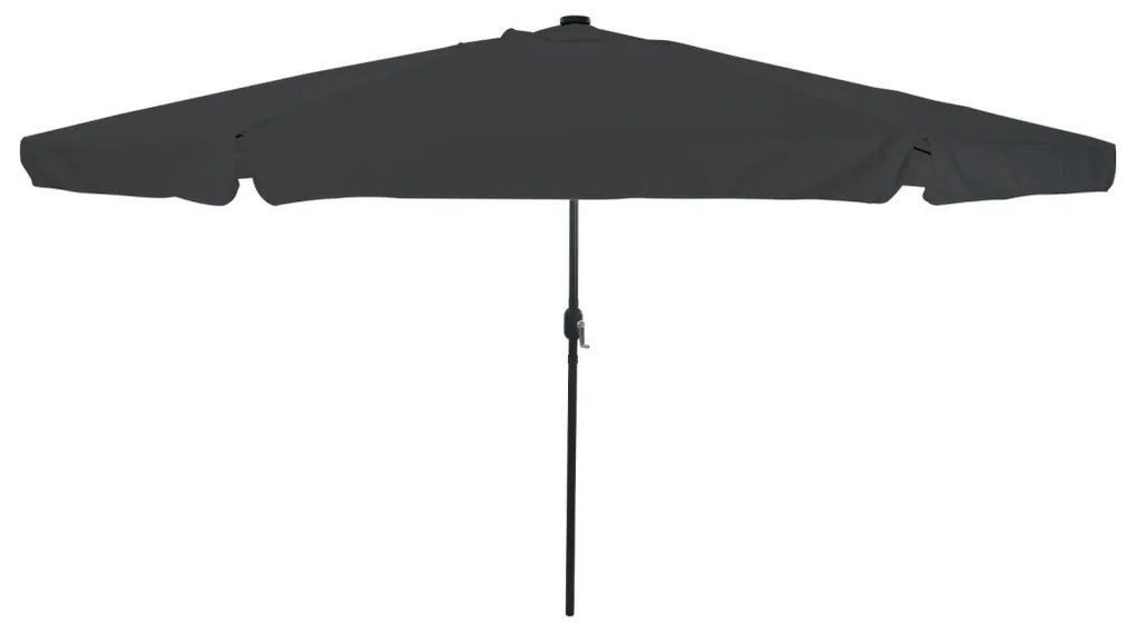 Kültéri Napernyő LED Fényekkel ø395x245 cm Antracit