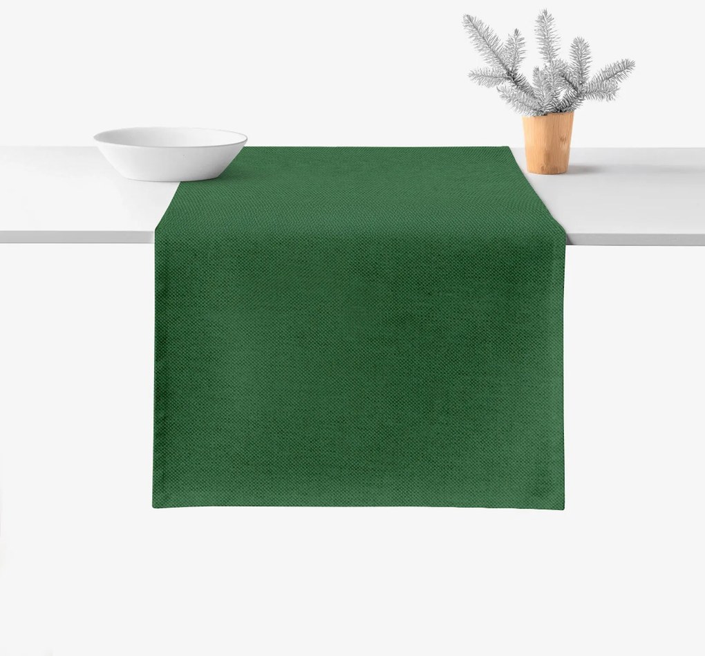 Goldea malaga asztali futó - sötétzöld 20x140 cm