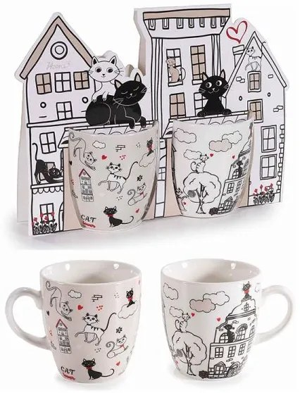 Cicás eszpresszó kávéscsésze készlet díszcsomagolással - 70 ml - 2 személyes