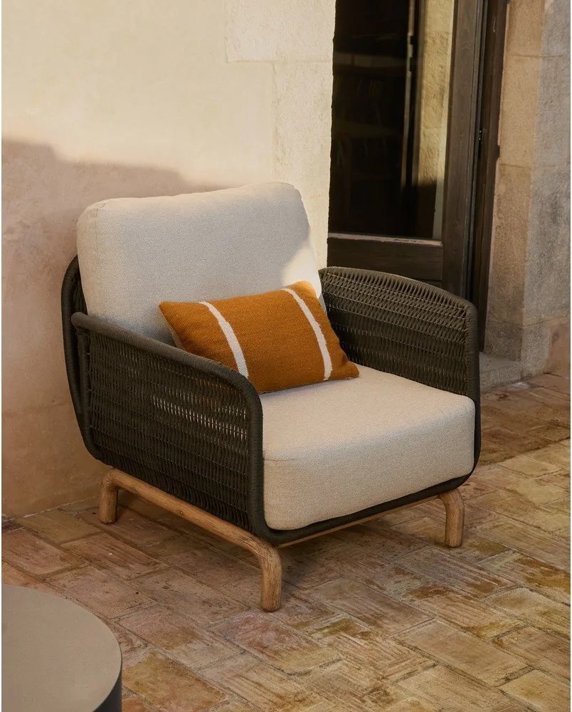 Bézs párnázott kerti fotel Alipa – Kave Home