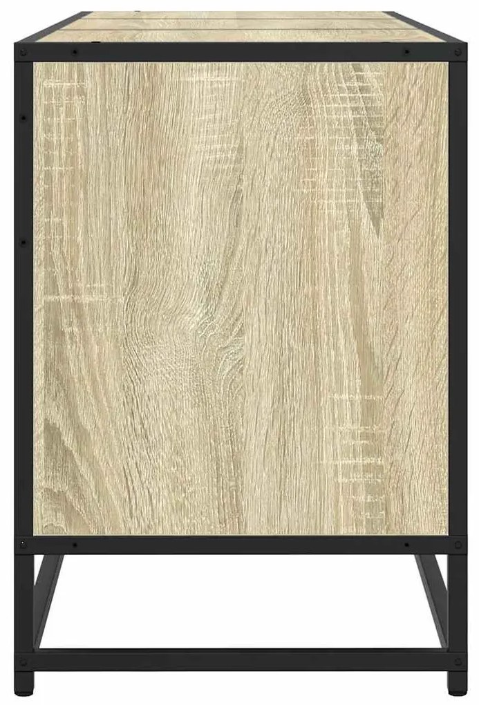 sonoma tölgy színű szerelt fa és fém TV-szekrény 150x35x41 cm