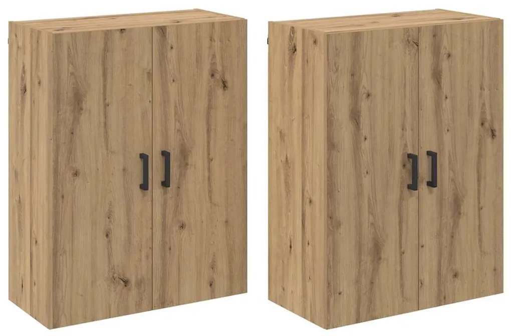 Fali Szekrények 2 pcs kézműves tölgy 69.5 x 34 x 90 cm Faanyag
