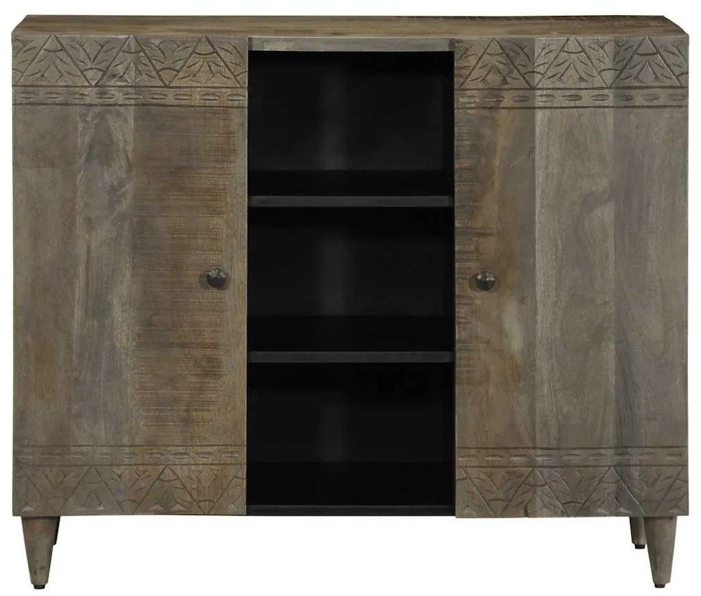 tömör fa mangó komód 90x33x75 cm