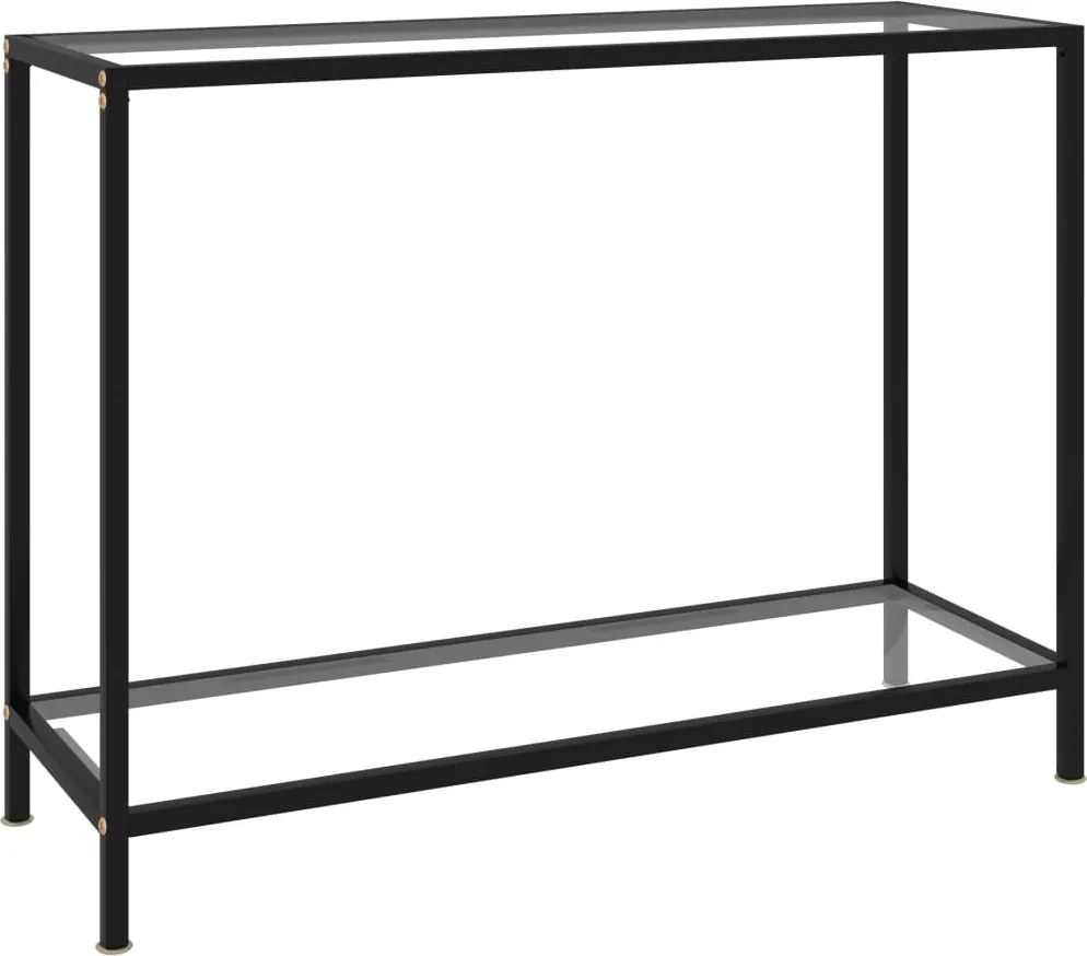 vidaXL átlátszó edzett üveg tálalóasztal 100 x 35 x 75 cm