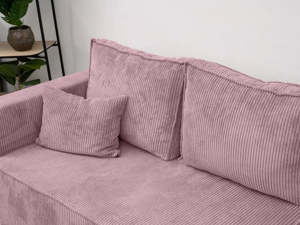 Világoslila sarokkanapé SMART COSARO, kétoldalas + 2 párna INGYEN