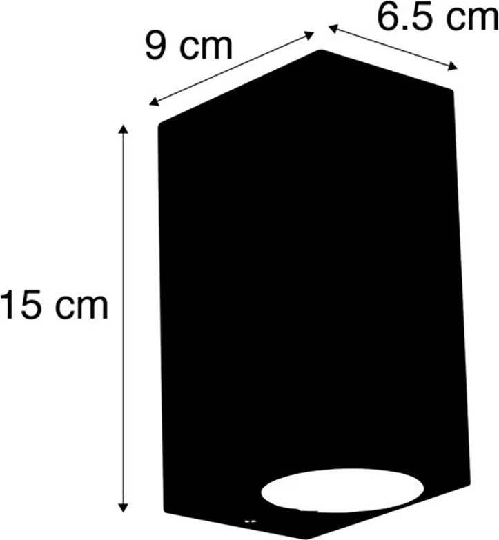Okos fali lámpa sötétszürke IP44, 2 db Wifi GU10 izzóval - Baleno