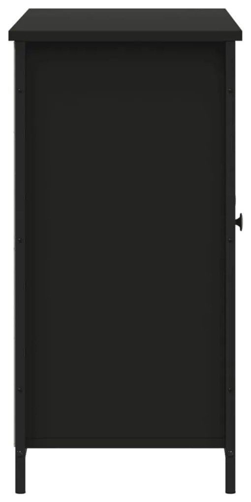 fekete szerelt fa tálalószekrény 100 x 35 x 70 cm