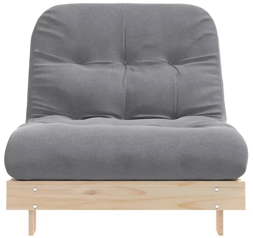 tömör fenyőfa futon kanapéágy matraccal 90 x 206 x 11 cm