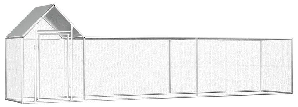 vidaXL horganyzott acél tyúkól 5 x 1 x 1,5 m