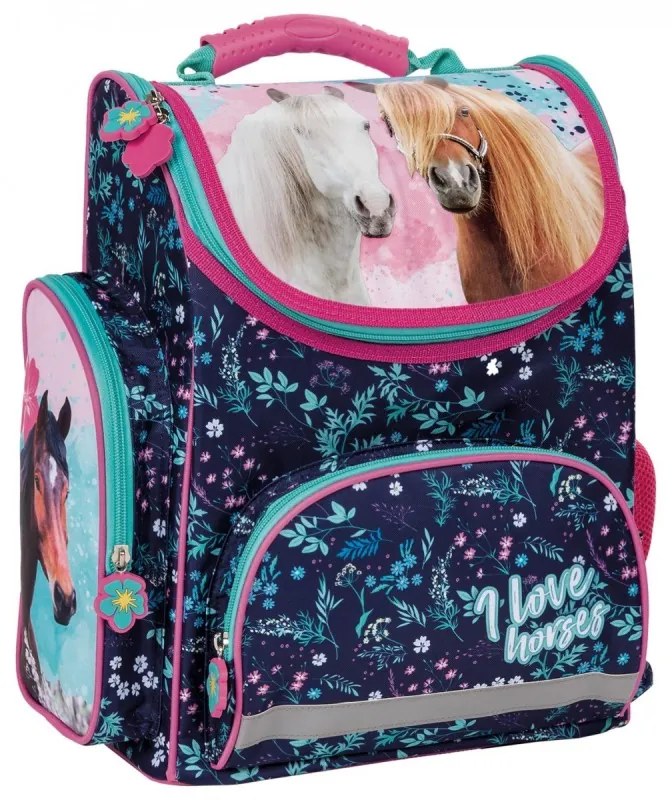 Gyermek hátizsák ERGONOM - Pink horses