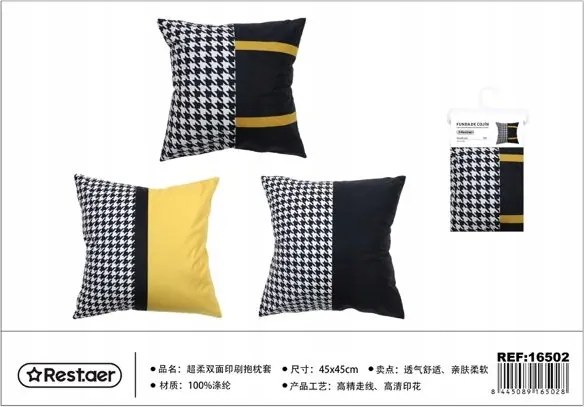 Kétoldalas párnahuzat 45x45cm Kényelem és stílus