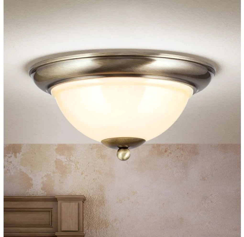 Orion DL 7-675/27-Mennyezeti lámpa AUSTRIAN OLD LAMP 2xE27/60W/230V bronz/bézs