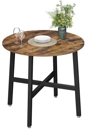 Étkezőasztal ELDUR barna/fekete