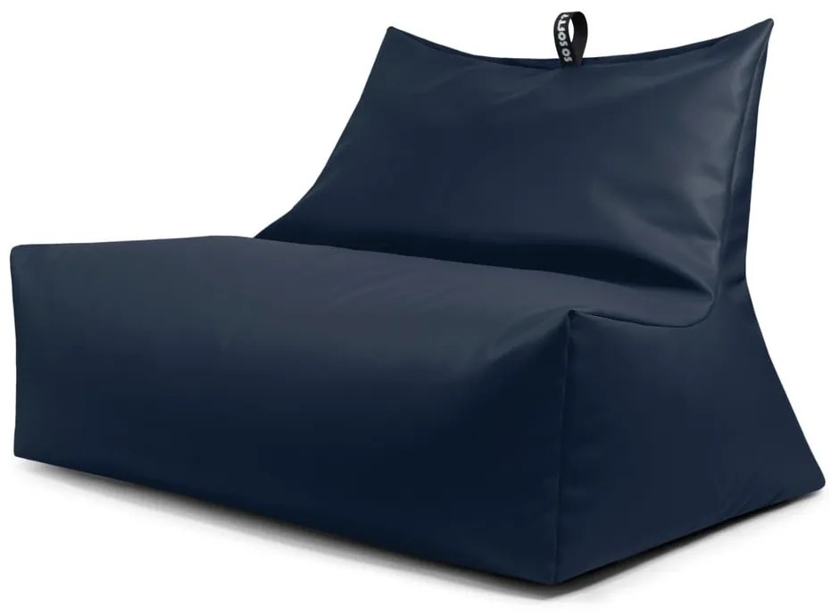 Sötétkék bőrutánzat babzsákfotel Icy Sofa – So Soft?