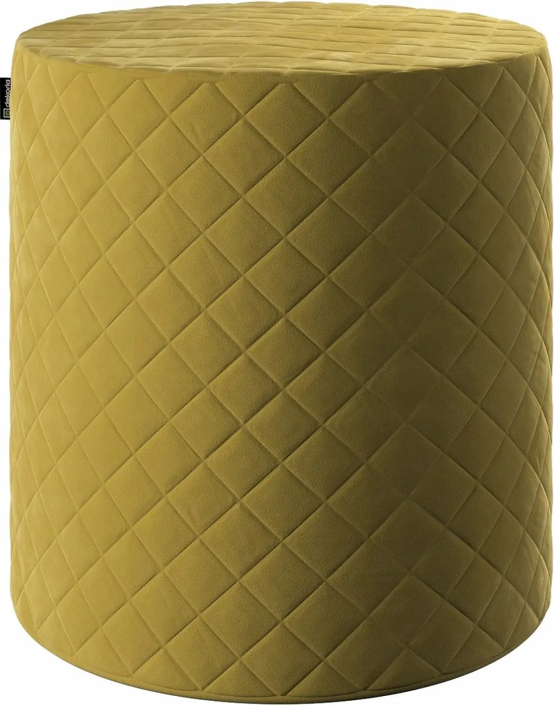 Barrel steppelt puff olíva zöld velúr