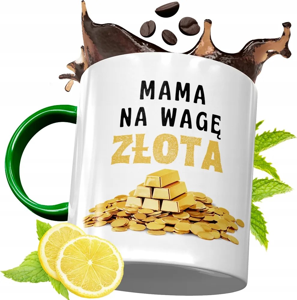 Zöld Bögre Anyukáknak Születésnapi Ajándék fényképes nyomtatással