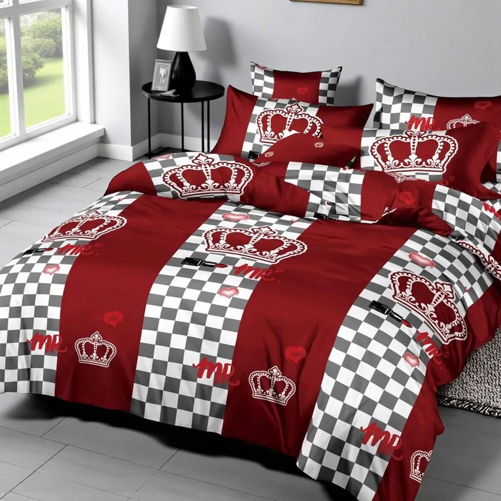 Ágynemű CROWN BURGUNDY 7 részes 140X200 cm