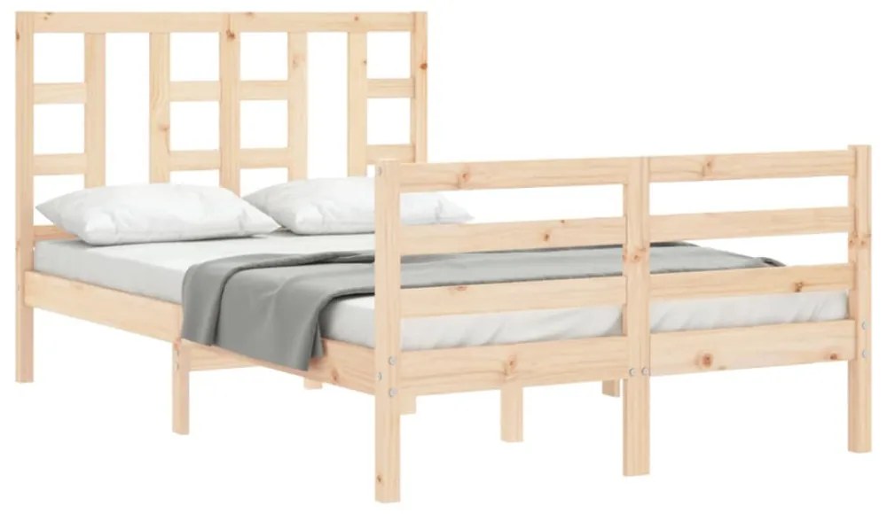 tömör fa ágykeret fejtámlával 120 x 200 cm