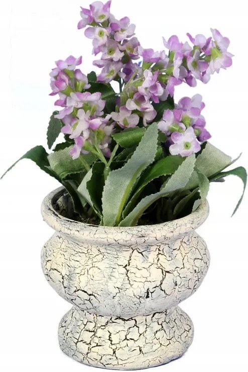 Művirág kompozíció kerámia kaspóban 15cm Lila Levendula