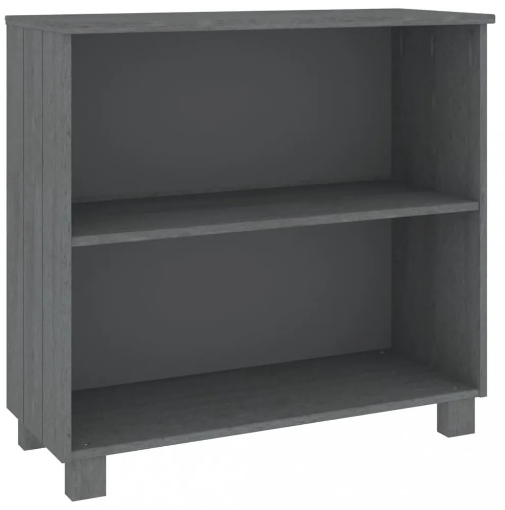 HAMAR sötétszürke tömör fenyőfa tálalószekrény 85 x 35 x 80 cm