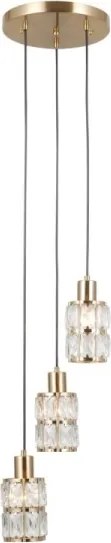 ITALUX PND-40668-3-HBR - Kábeles függeszték ALMA 3xE27/40W/230V arany