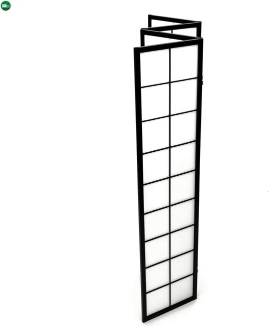 Fekete Tömörfa Paraván. EF-E804 BK