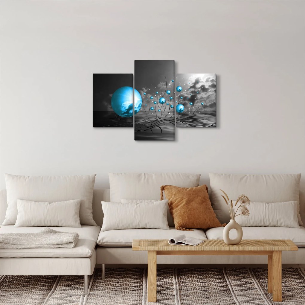 Sötétkék gömbök képe (90x60 cm)