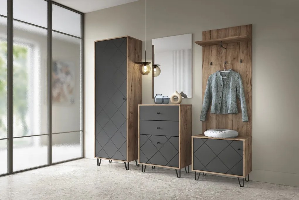 Szekrény Craft Tobacco / grafit színkombinációban – BILBAO BL18