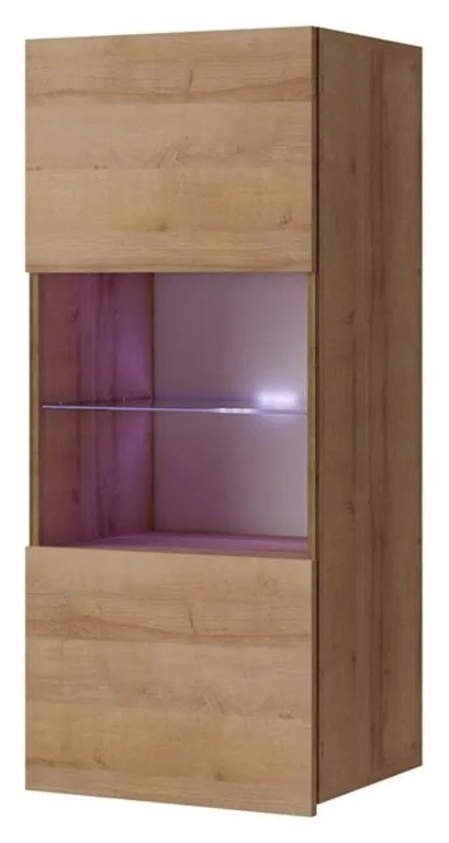 Függesztett vitrin   Brolani BR11 (arany tölgy) (kék LED világítással). 1106338