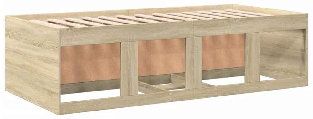 sonoma tölgy kanapéágy fiókkal matrac nélkül 100x200 cm