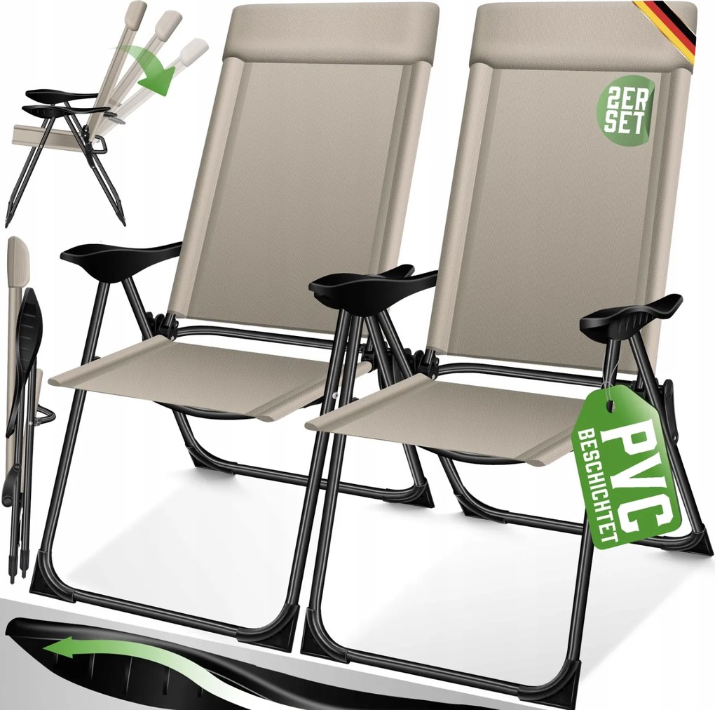 Alumínium napozóágy bézs Kesser 2 db-os szett