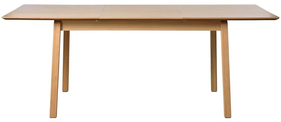 Natúr színű bővíthető étkezőasztal tölgyfa dekoros asztallappal 95x200 cm Bari – Unique Furniture