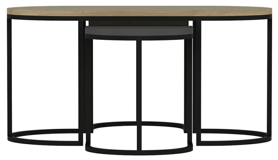 Dena Anthracite dohányzóasztal, 3 db