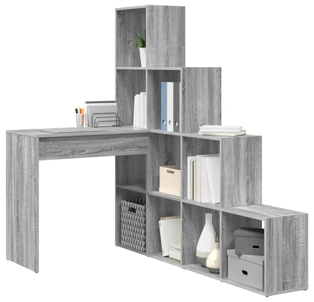 Sarokíróasztal Szürke sonoma 101,5 x 149,5 x 149,5 cm Faanyag