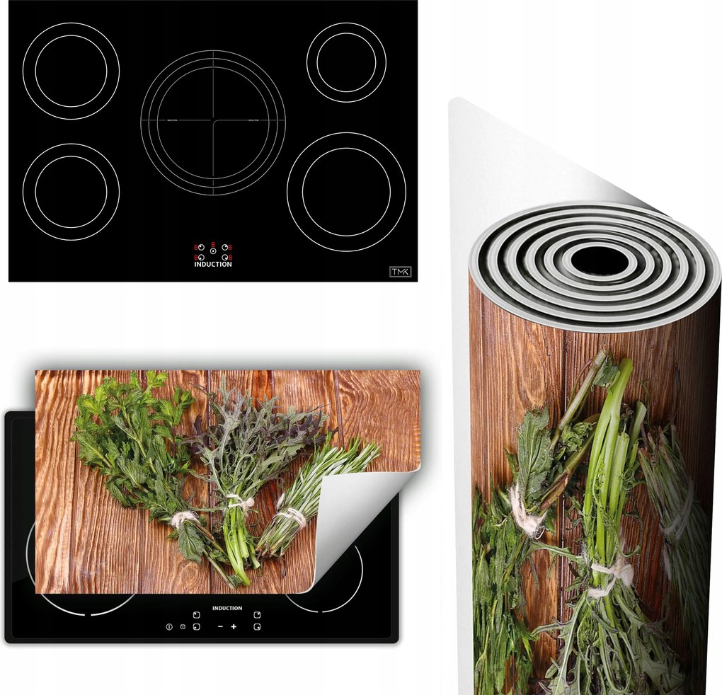 Vinil Tűzhelyvédő Szőnyeg Asztallap 90x52 Fa gyógynövények