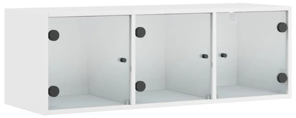 fehér faliszekrény üvegajtókkal 102 x 37 x 35 cm