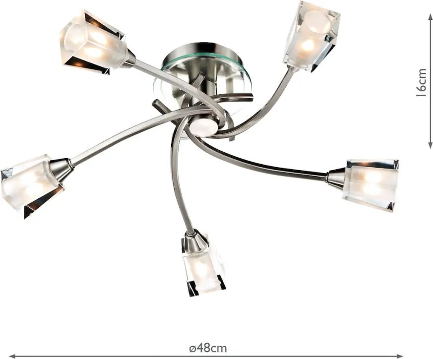 Dar Lighting AUSTIN AUS0546 Plafonlámpa 5x40W/G9 IP20
