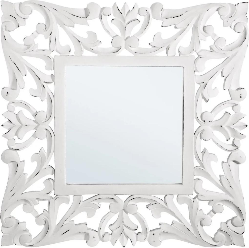 DALILA antik fehér tükör 60x60