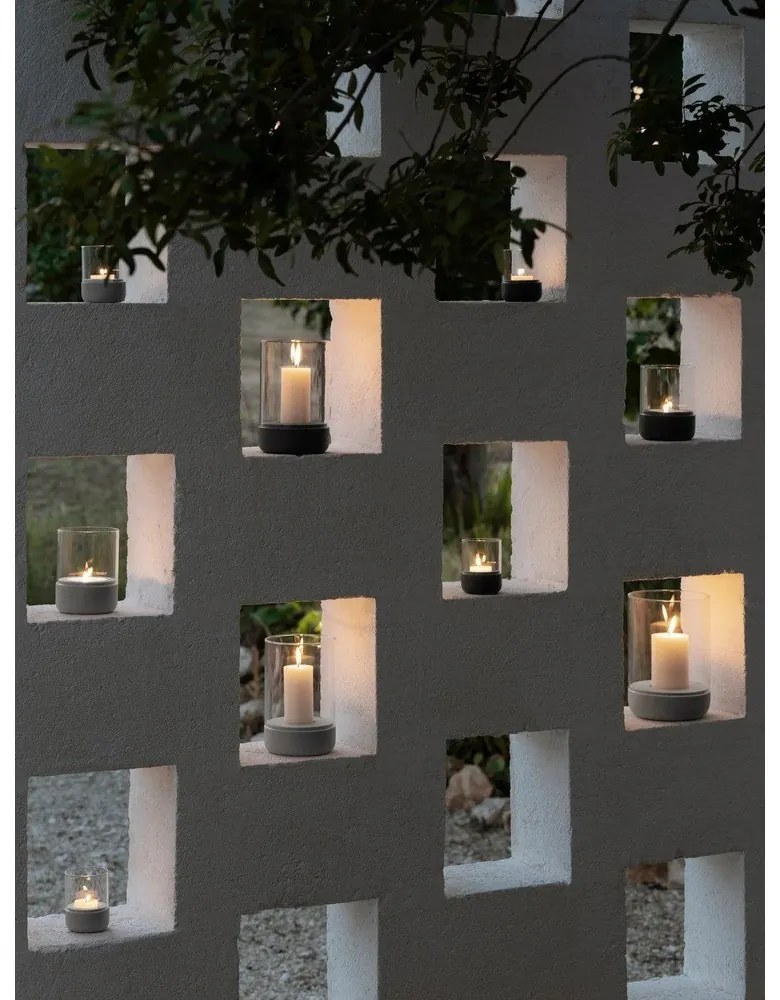 Üveg gyertyatartó készlet teamécseshez 2 db-os Calma – Blomus