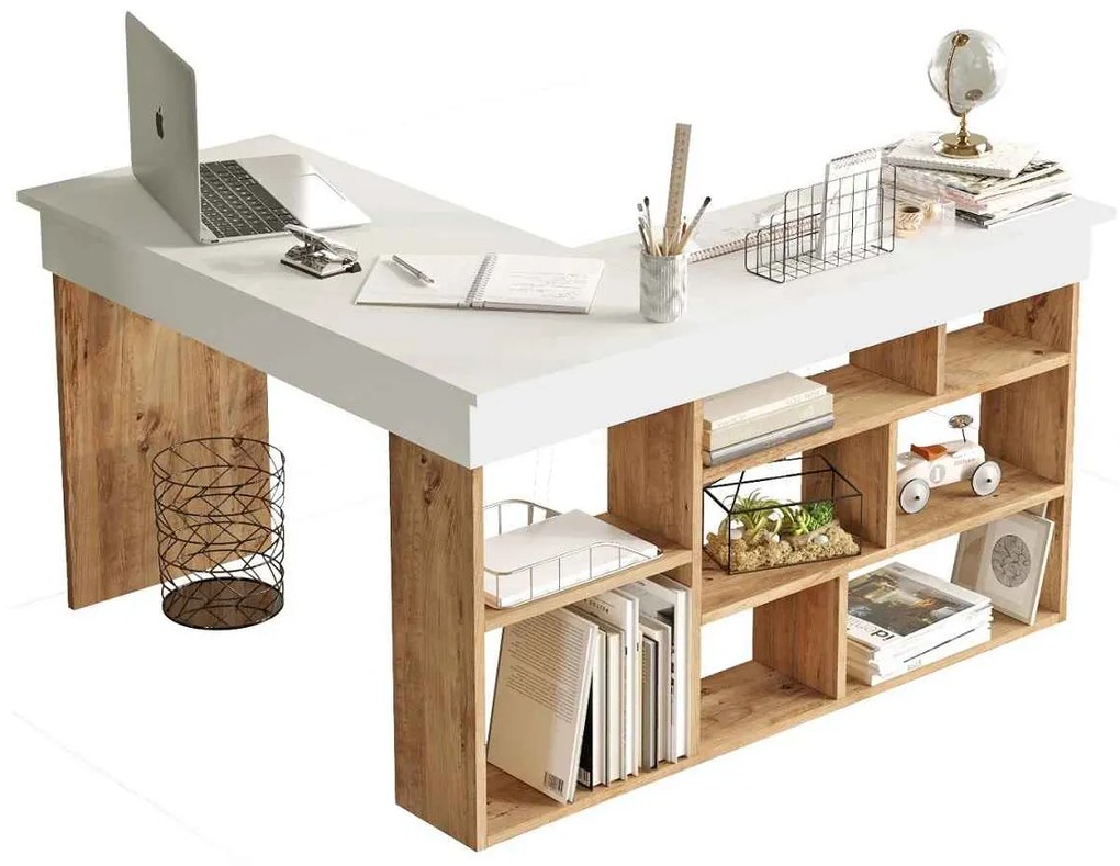 Design sarok íróasztal Daisy fenyő