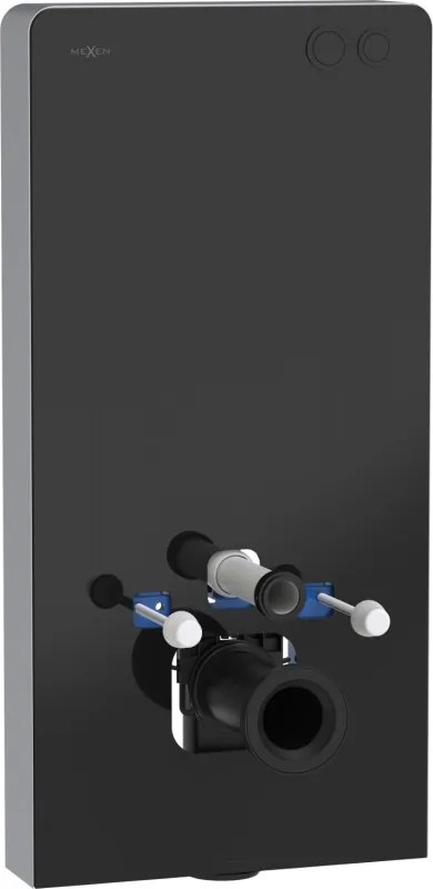 Mexen Tex Air G pneumatikus, falon kívüli WC-keret, fekete üveg - 61150A-70