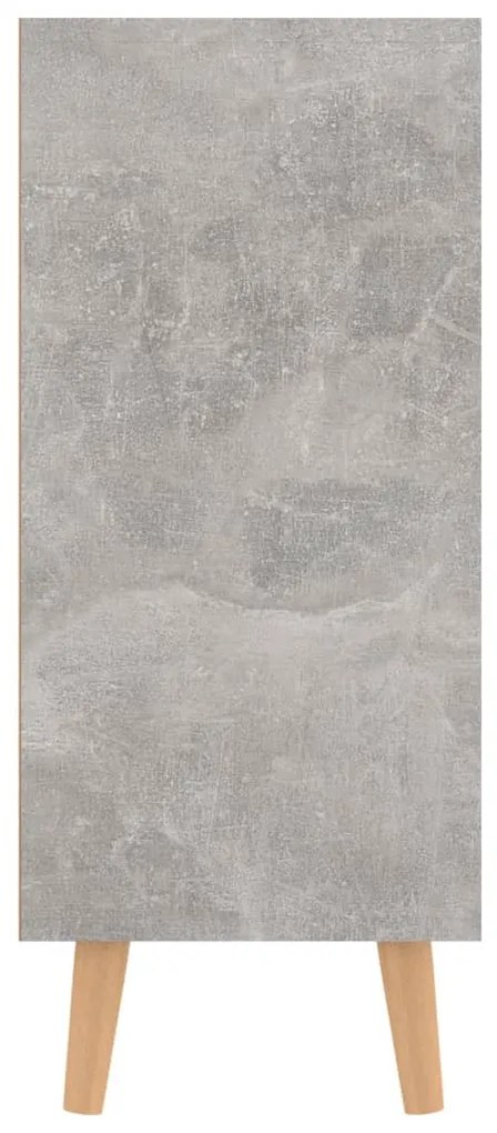 betonszürke szerelt fa tálalószekrény 90 x 30 x 72 cm