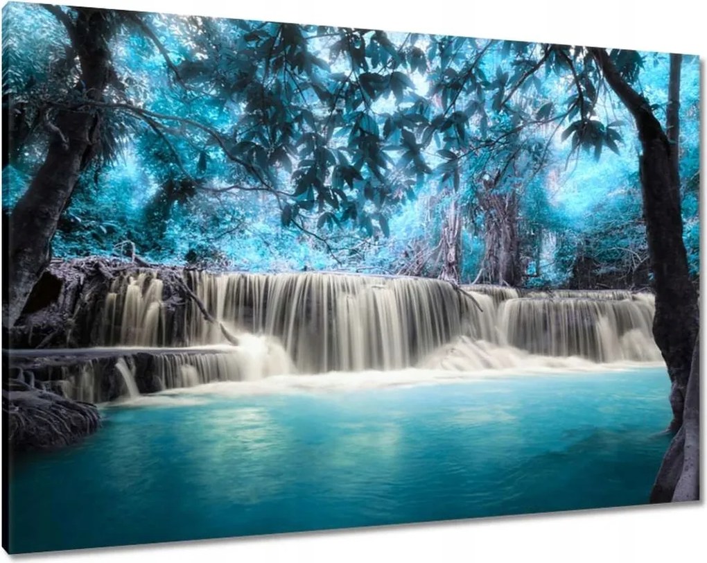 Vászonkép 100x70 Türkiz vízesés