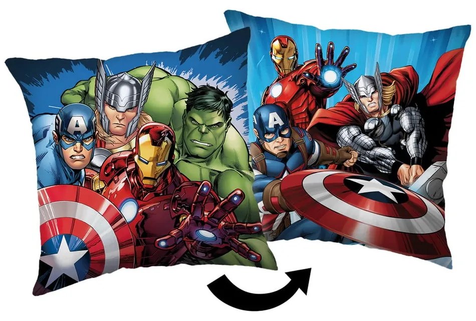 Fleece gyerek párna 40x40 cm Avengers "Heroes" – Jerry Fabrics