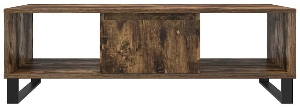 Füstös tölgy színű szerelt fa dohányzóasztal 104x60x35 cm