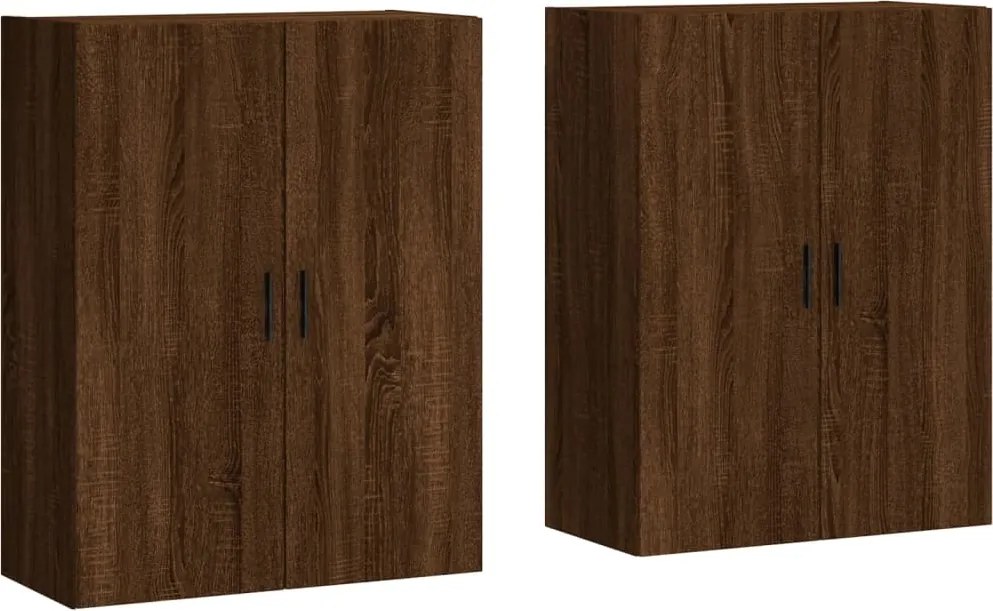 vidaXL 2 db barna tölgy színű faliszekrény 69,5 x 34 x 90 cm