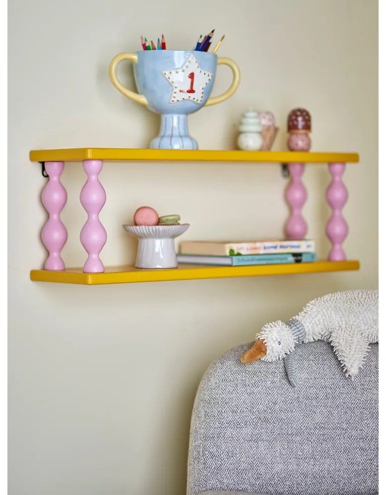 Sárga többszintes gyerek polc 60 cm Bibiola – Bloomingville Mini