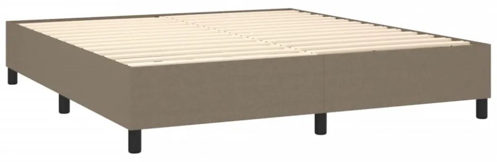 tópszínű szövet rugós és LED-es ágy matraccal 160x200 cm