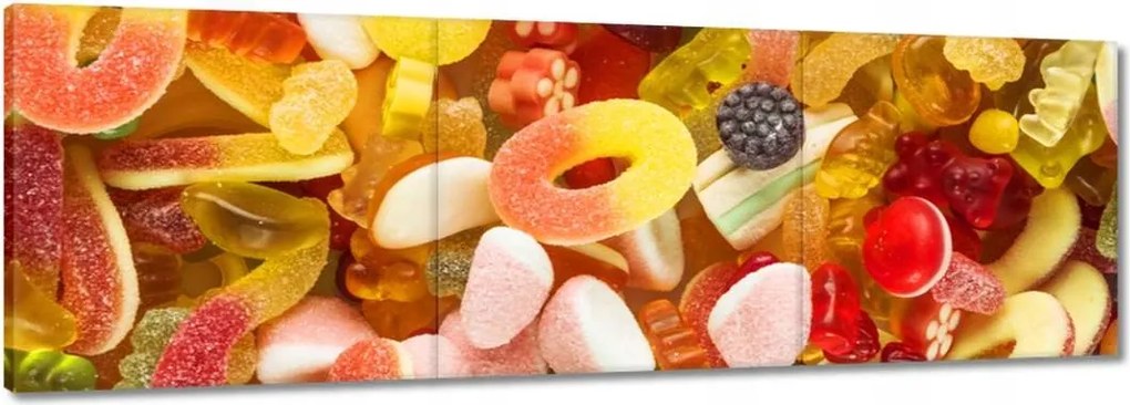 Vászonkép 90x30 Zselé színes zselé Édesség