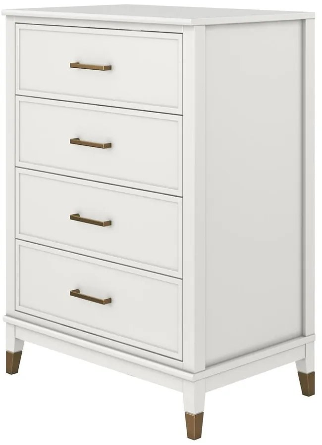 Westerleigh fehér komód, 75 x 106 cm - CosmoLiving by Cosmopolitan